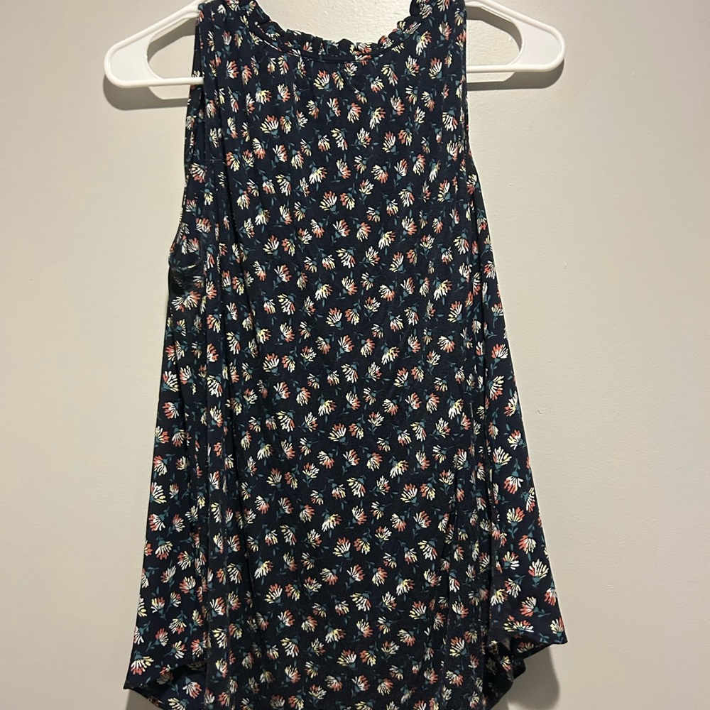 LOFT Navy and White Sleeveless Tank Top - Picture 3 of 3